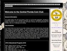 Tablet Screenshot of centralfloridacoinclub.org